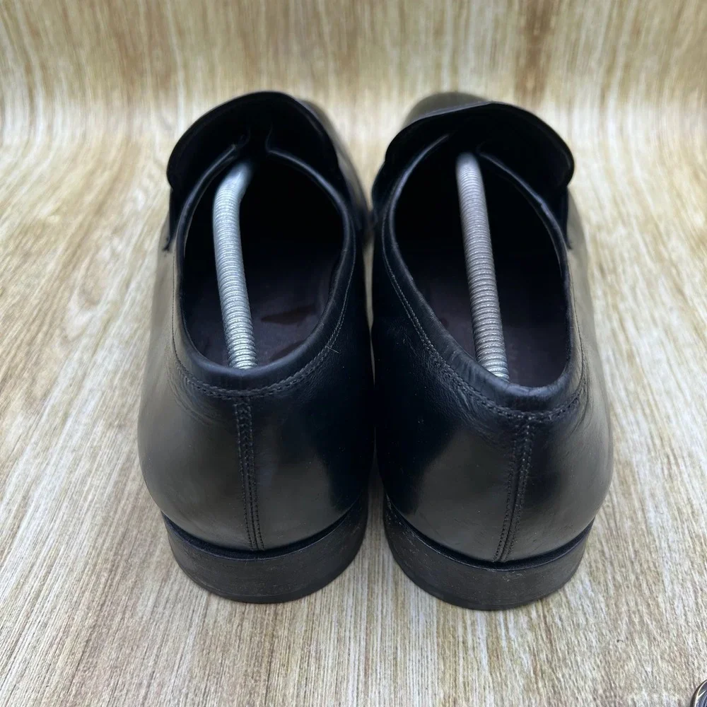 Salvatore Ferragamo Loafers Men's Size 11.5 2E Black Leather Dress Shoes 26465